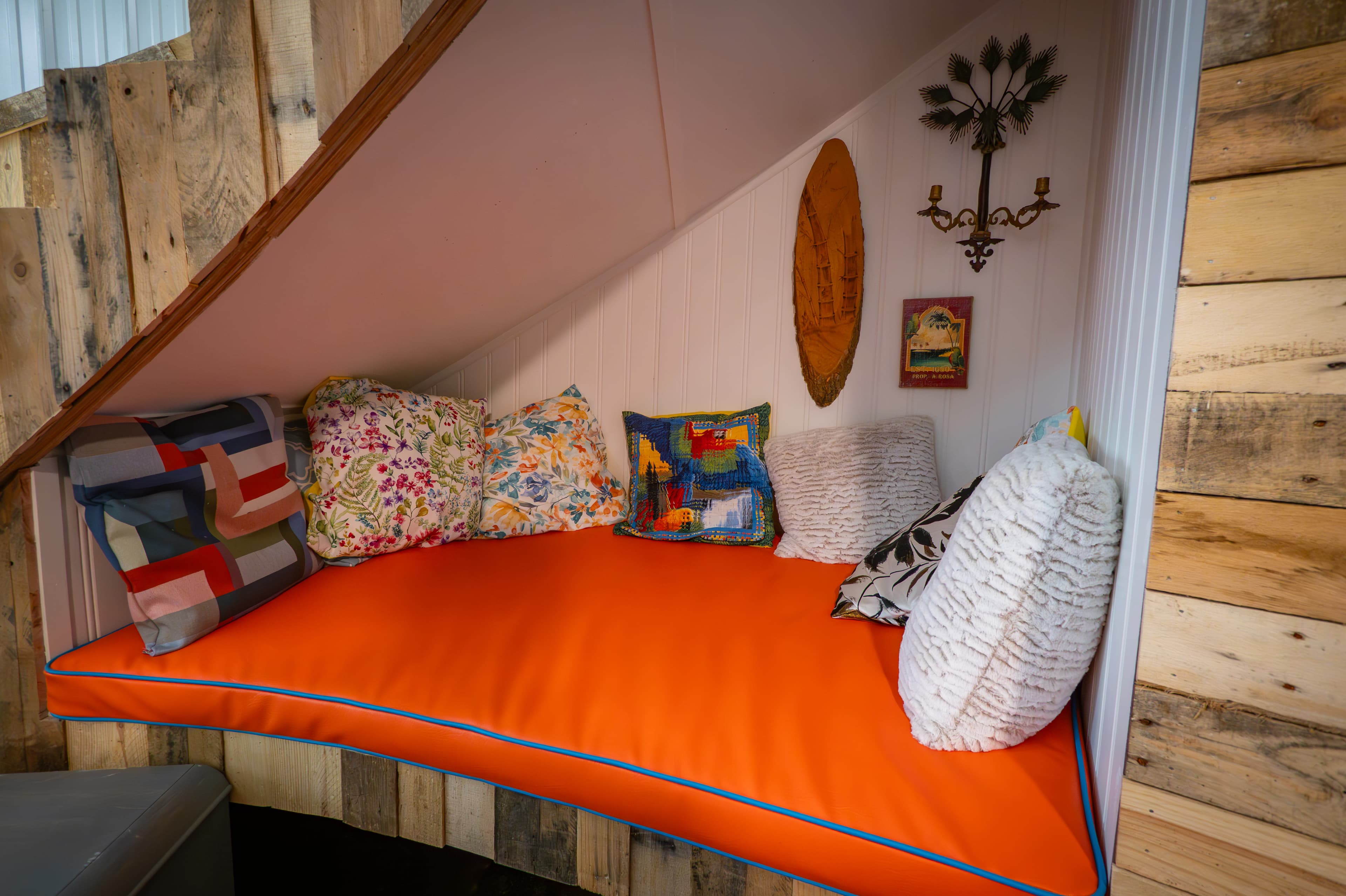 Each staircase area has reading nook specially made for littles to enjoy a storybook