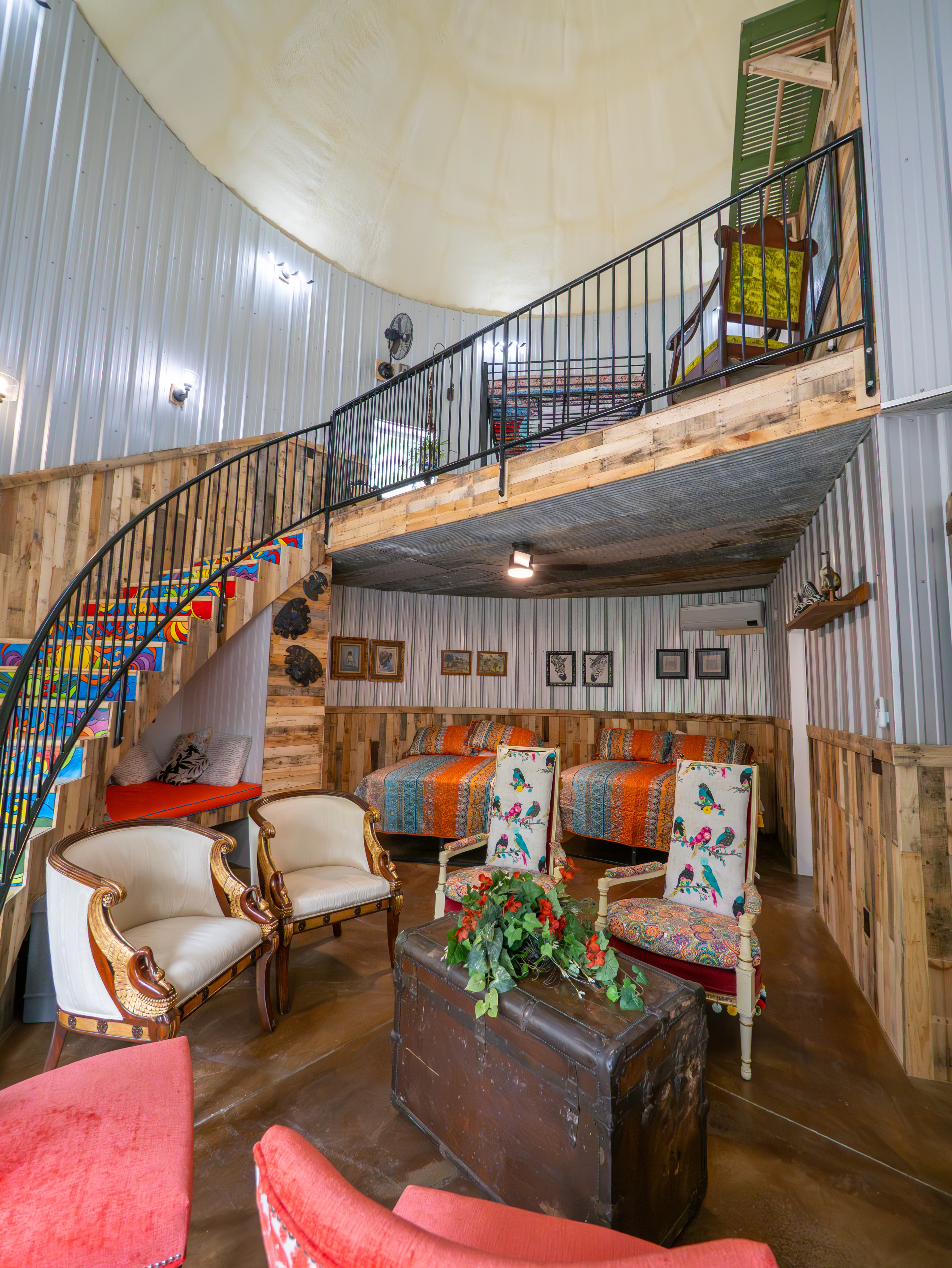 Foghorn Leghorn guest grain bin on the left as you enter Roost